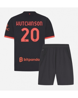 Billige Fotballdrakt AC Milan Omari Hutchinson #20 Replika Tredjedraktsett Barn 2026-27 Kortermet (med bukser)